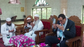 হেফাজত আমিরের সঙ্গে ফিলিস্তিনের রাষ্ট্রদূতের সাক্ষাৎ